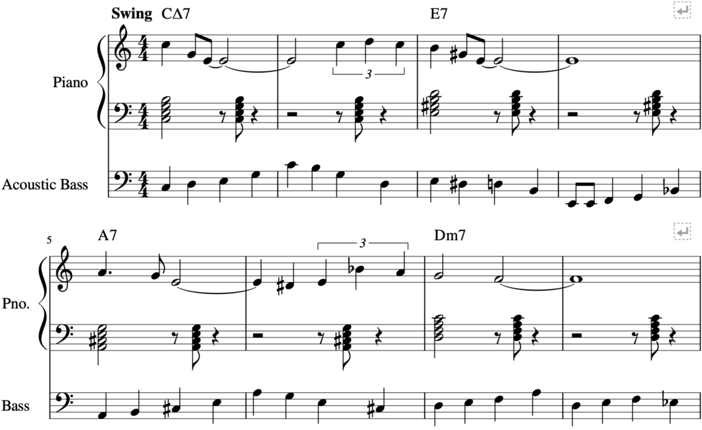 Harmonic Analysis of All Of Me, measures 1 through 8